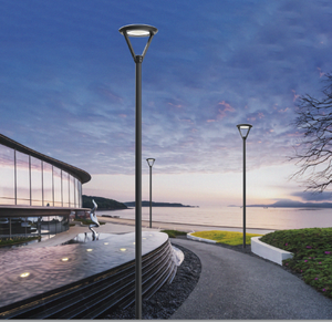 Luminaire de jardin LED en aluminium 30W IP65 imperméable pour parc extérieur avec alimentation électrique solaire - Product Image 4