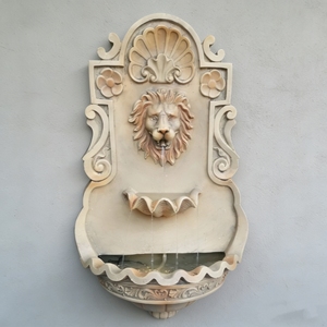 Elektrikli Taşınabilir Dış Mekan Fiberglas Reçine Dekoratif Duvara Asılan Aslan Başlı Bahçe Su Çeşmesi - Product Image 3