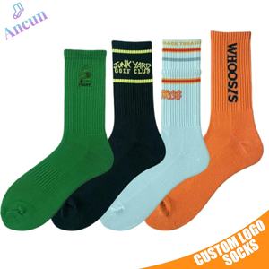 कस्टम मोजे डिजाइन स्वयं के लोगो क्रू मोजे कोई न्यूनतम ऑर्डर कपास ब्लैक मैन स्पोर्ट सॉक कुलीन - Product Image 5