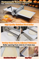 Laminoir Manuel et Automatique en Acier Inoxydable pour Pâtes, Pizzas, Croissants, Usage Domestique, Pâtisserie et Boulangerie