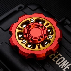 Tiebro Black Adulto Unisex Fingertip Gyro EDC Gear Six Beads Metal Spinners Tecnología de Descompresión Sonido Etéreo Alivio del Estrés - Product Image 1