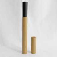 Tube d'expédition cylindrique 100% écologique fait main de haute qualité en papier kraft naturel personnalisé, fin, pour affiches, recyclable et durable