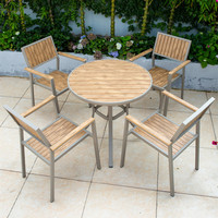 Table en bois plastique pour salle à manger en plein air, nouvelle collection