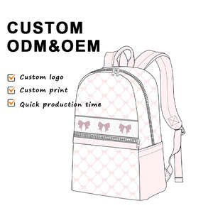 Mochila <span class=keywords><strong>escolar</strong></span> para niñas con diseño personalizado Mochila <span class=keywords><strong>escolar</strong></span> para niñas con bordado de lazo fruncido - Product Image 1