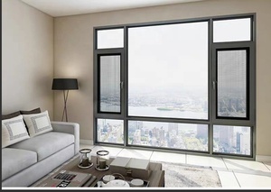 Ventanas Francesas de Aluminio con Doble Vidrio Certificado GEDELI, Estilo Moderno, Marco de Acero Negro, Apertura Vertical Deslizante para el Hogar - Product Image 3