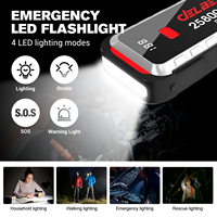 DELBEST X6 Démarreur de secours automatique 25800mAh 2500A Batterie externe au lithium avec lumière stroboscopique LED SOS