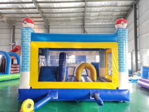 Castillo Inflable Comercial de PVC con Diseño de Pikachu, con Tobogán, para <span class=keywords><strong>Alquiler</strong></span> en Fiestas y Eventos, Certificado CE EN71 - Product Image 5
