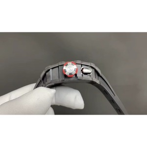 oem logo top designer style 3502 <b>black</b> carbon fiber skeletonized luxury automatic mechanical <b>watch</b> for <b>men</b> - Product Image 3