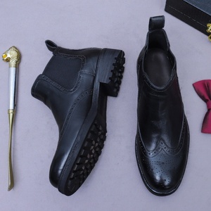 Nuevas Botas de Hombre Británicas Vintage con Suela de Cuero Goodyear Welt, Botas de Negocios Versátiles de Caña Alta - Product Image 3