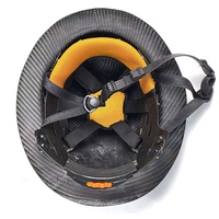 Casque de sécurité en fibre de carbone pure, le plus vendu, léger, à large bord, personnalisable avec logo, 6 points de suspension, pour mineurs professionnels