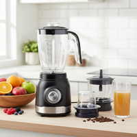 1500ml Heavy Duty Draagbare Sapcentrifuge Blender met 4 Roestvrijstalen Messen, Hoge Vermogen Smoothies Maker & IJsvergruizer, Lekvrije Mixer