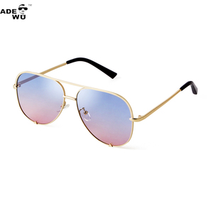 ADE WU STY7020 Occhiali da Sole <span class=keywords><strong>Aviator</strong></span> Oversize in Metallo per Uomo e Donna, Occhiali Classici con Doppio Ponte, Lenti Rosa - Product Image 4