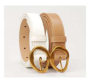 Nouvelles ceintures maigres pour femmes classiques occidentales <span class=keywords><strong>ceinture</strong></span> en <span class=keywords><strong>cuir</strong></span> PU élégante vintage avec boucle ardillon en alliage pour pantalon de robe en jean - Product Image 5