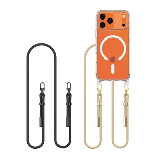 Nouvelle <span class=keywords><strong>Coque</strong></span> de Téléphone en Nylon <span class=keywords><strong>avec</strong></span> Anneau de Sangle Amovible et Crochet Antichoc & Anti-Chute pour <span class=keywords><strong>iPhone</strong></span> 17/16/15/<span class=keywords><strong>14</strong></span> <span class=keywords><strong>Plus</strong></span> Pro Max - Product Image 1
