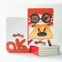 Carnet A5 personnalisé avec gravure 3D de dessin animé, journal créatif à couverture rigide, cadeau souvenir personnalisé, journal thermocollé