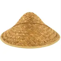 Chinese COOLIE Woven Summer Hat, Men's FANCY DRESS