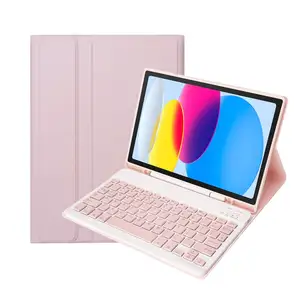 Keyboard Case with Touchpad Detachable Backlit keyboard case for iPad 10.2 Pro 12.9 /10th 10.9 2022 mini6 9.7 with Pen Holder