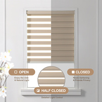 Persianas Motorizadas de Doble Función Día y Noche para Dormitorio y Sala de Estar, Persianas Zebra para Ventanas