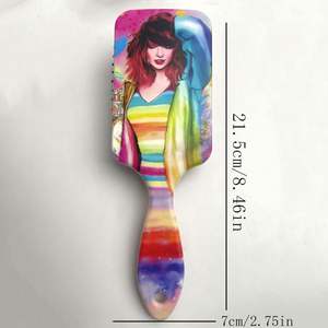 Brosse à cheveux en plastique antistatique avec coussin d'air pour tous les types de cheveux avec imprimé photo personnalisé léopard peigne - Product Image 6