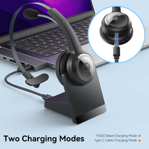 Auriculares Inalámbricos Personalizados M101 de Una Sola Oreja con Micrófono para Reuniones, Centro de Llamadas, Cancelación de Ruido ENC, USB y Bluetooth - Product Image 2