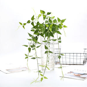 Decoración de boda, Planta artificial, flor falsa, planta verde, Helecho, hojas para colgar en la pared, ratán, clematis artificial largo - Product Image 1