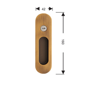 Tay Nắm Tủ Bếp Lõm Phẳng Thiết Kế Mới Tay Nắm Cửa Trượt Kéo Ẩn Có Khóa - Product Image 3