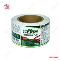 Étiquettes d'emballage alimentaire et de boissons personnalisées en vinyle holographique durable imperméable Rouleau adhésif pour bouteilles