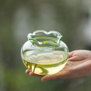 Glass Flower Shaped <b>Tea</b> Dregs Bucket With <b>Infuser</b> For Kung Fu <b>Tea</b> Set Small Household Use - Product Image 2