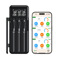 Thermomètre numérique intelligent sans fil amélioré 2026 pour viande, étanche IP67, pour barbecue, grillades, fumoir, four, rôtissoire