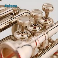 Tuba Marching Profesional Berlapis Perak, Bodi Kuningan dengan Mouthpiece yang Dapat Disesuaikan