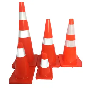 70cm road safety reflective pvc traffic cones