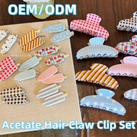 Ensemble d'accessoires pour cheveux en acétate de style Dopamine d'été personnalisé UME, ensemble de pinces à cheveux en acétate écologiques de haute qualité pour filles