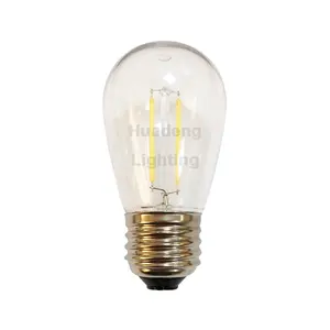 暖白色爱迪生灯泡发光二极管灯丝灯泡S14 2w发光二极管户外灯串灯泡