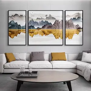 Modern 3-Piece Stretched Canvas Art Large Abstract Colorful Print for Living Room Decor Custom Size