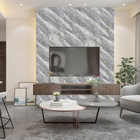 Décoration intérieure, panneau mural en PVC, design luxueux, feuille de marbre, revêtement mural UV pour hôtel