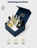 Boîte pliante magnétique personnalisée avec logo en relief doré, recyclable, fermeture magnétique N52, boîte cadeau en carton 1200g