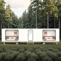 Moderne Exquis 5m Espace Économique Luxe Extérieur Résidence Préfabriquée en Acier Petite Maison Mobile Cuisine Style Capsule Conteneur