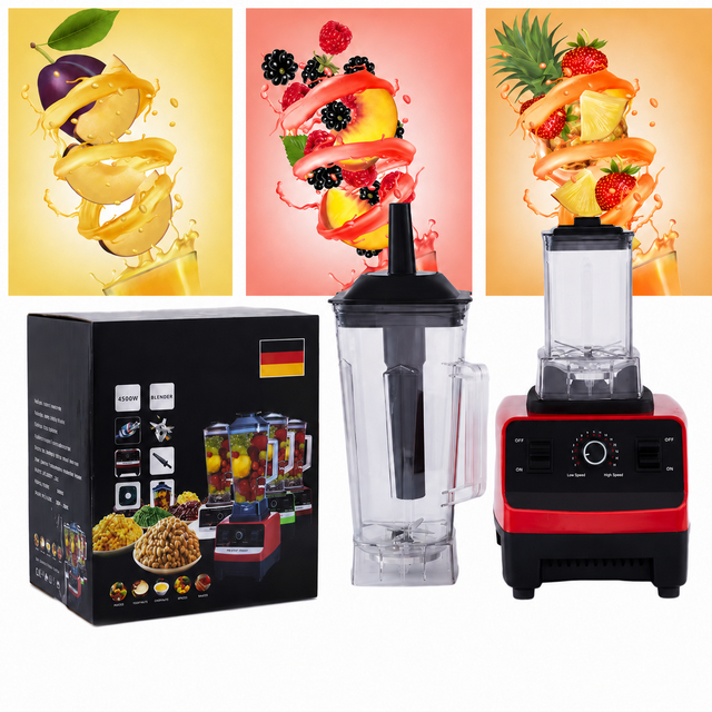 2 in 1 4500w Kitchen Appliances Heavy Duty Commercial Mixer Smoothie Juicer Food Processor Blender Heavy Duty