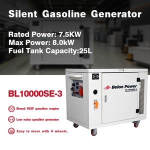 Xách tay im lặng 7.5KW 8KW 230/400V Máy Phát Điện Xăng điện bắt đầu AC ba giai đoạn Máy Phát Điện Xăng - Product Image 2