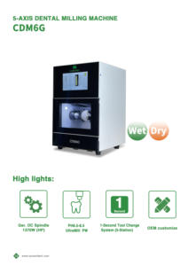 Fresadora CAMDENT CDM6G CAD CAM de 5 Ejes CNC, Equipo de Fresado de Zirconia en Seco y Húmedo, PMMA, PEEK, Titanio, Cerámica - Product Image 6