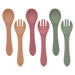 Cuchara de Silicona con Mango Largo para Niños, Libre de BPA, con Logotipo Personalizado, Juego de Cubiertos para la Primera Etapa de Alimentación, Vajilla Infantil - Product Image 1