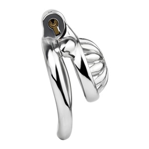FRRK-244 Dispositivo de Castidad Metálico, Juguetes Sexuales, Jaula para Pene, Cinturón de Cuero, Venta al por Mayor, Jaula de Castidad Plana, Fábrica, BDSM, Piercing de Glande - Product Image 3