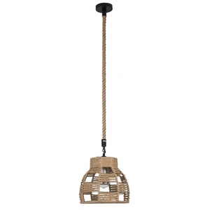Lampada a sospensione in juta 1xE27 con corda, dimensioni 27x27 cm, ideale per decorazioni rustiche e per ambientare spazi accoglienti. - Product Image 1