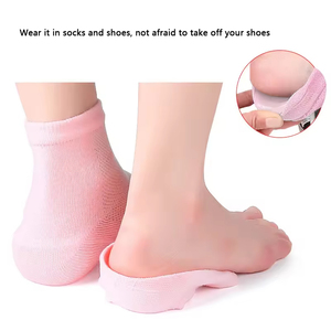 Summer Black SBR Insert Sock with Heel Lift Height Increased <strong>Insoles</strong> for Plantar Fasciitis Pain Relief Knitted Technique - Product Image 6