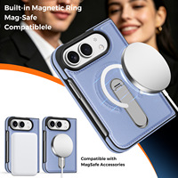 360 °   Étui de téléphone tendance anti-chute en cuir premium avec béquille rotative cachée et chargement magnétique sans fil pour iPhone Duo