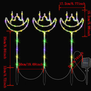 Lumières d'ambiance extérieures IP65 de lumières de plancher solaires d'étoile <span class=keywords><strong>et</strong></span> de lune de Noël pour la disposition de festival de jardin <span class=keywords><strong>et</strong></span> de cour - Product Image 4