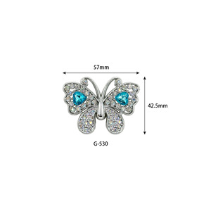 Resin Silver Diamond Butterfly Pearl <strong>Chain</strong> Women's Floral Shoe Buckle Clog Charms Set - Product Image 6