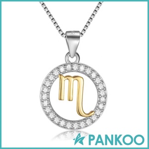 925 personalizzato in argento sterling micro pavè zircone leo e taurus ciondolo dodici costellazioni collana gioielli da donna - Product Image 4