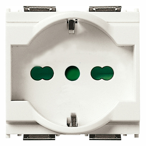 เต้ารับอเนกประสงค์สีขาว 2P+T 16A ความสูง 5.3 ซม. สำหรับใช้ภายในอาคาร - Product Image 1