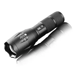 High Power Super Bright Waterproof Portable Aluminum Alloy Xml T6 Zoomable Tactical Rechargeable Flashlights Torches